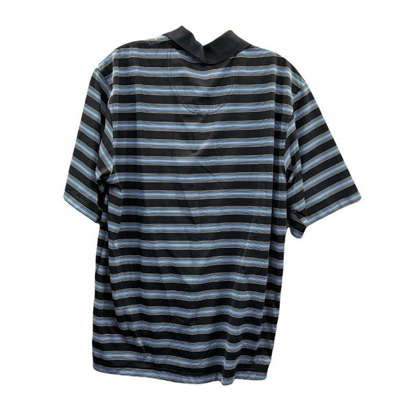 Lone Cypress Pebble Beach Golf Polo Shirt Mens Medium Blue Striped Short… - Picture 2 of 6